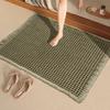 Коврик для ванной комнаты, впитывающий напольный коврик с нескользящей основой, моющийся вафельный коврик для ванной комнаты, прихожей, ванны и душа
