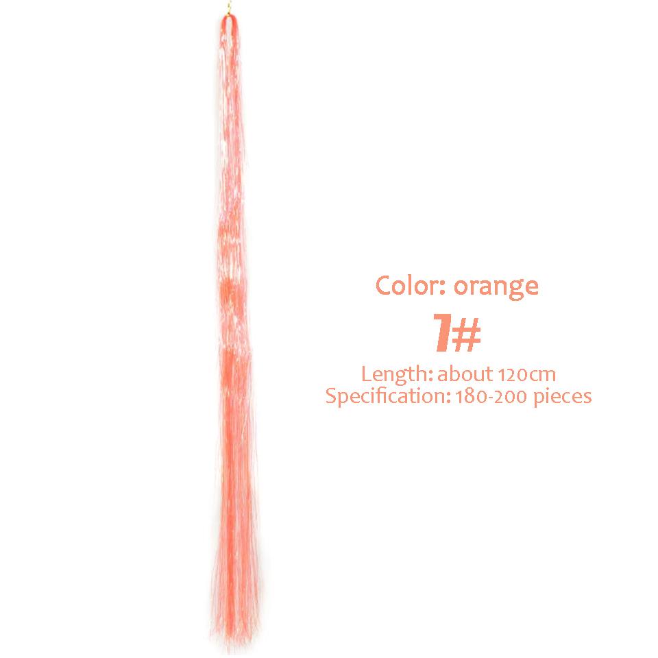 WTB Synthesis Neon Rainbow Sparkle Shiny Hair Tinsel Rainbow Silk Hair Extensions Dazzles Women Hippie for Braiding Headdress