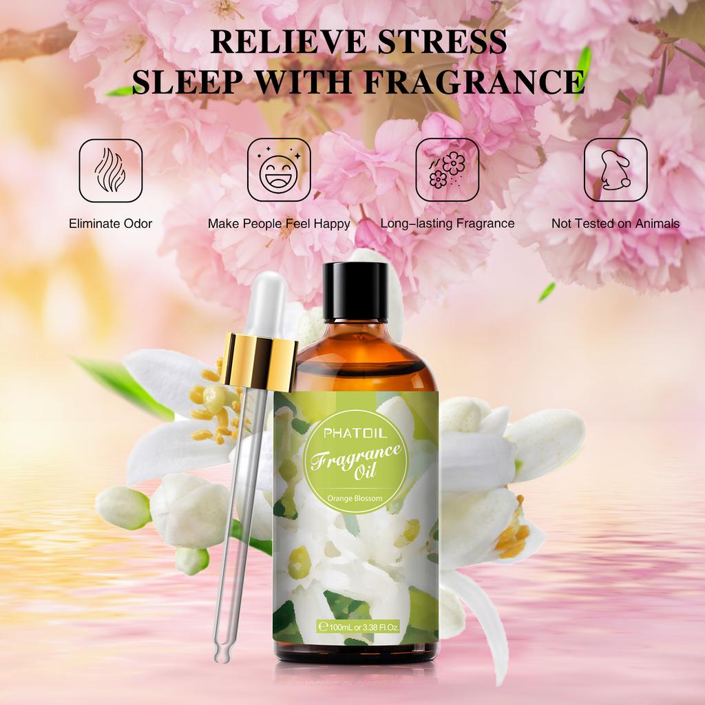 PHATOIL 100ml/3.38Fl.Oz Fragrance Oils Pure & Natural Essential Oils Perfect for Aromatherapy Diffuser Relaxation Massage Skin & Hair Care