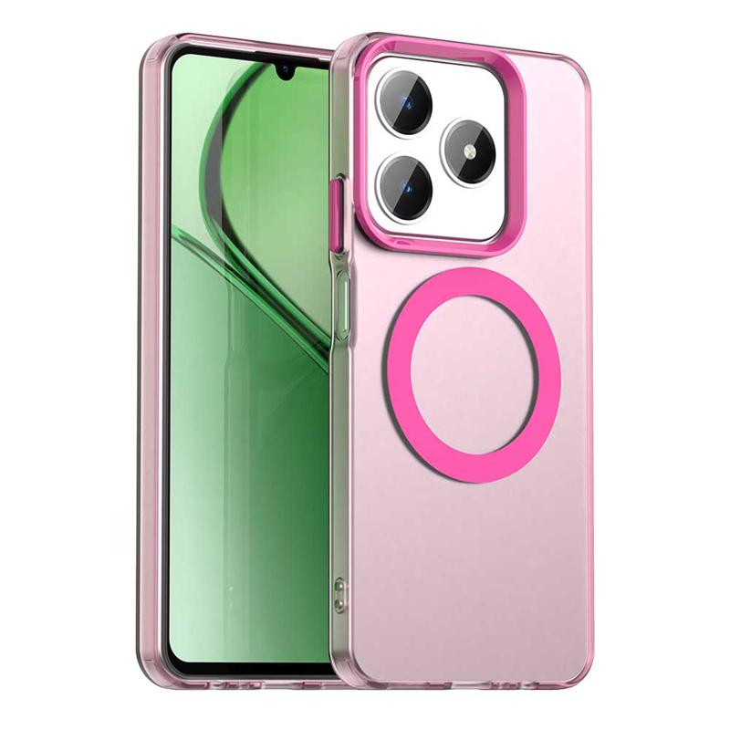 Прозрачный чехол для Realme C61 Чехол для Realme C61 Global Магнитная адсорбция Беспроводная зарядка Задняя крышка для чехла Realme C61