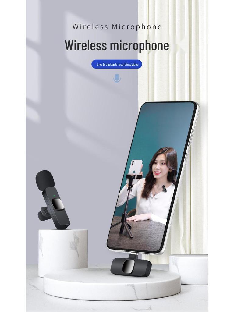 Cross-Border Wireless Lavalier Microphone K1: Dual Live Intelligent Noise Reduction Mini Mic