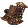 Wooden Antique Miniature Chair Shape Tea,Coffee,Drink Hot Cold Coaster Set with 6 Coaster for Kitchen Dining Table Office Restaurant