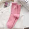 Socks Medium Tube Socks Season Fleece Thickened Warm Mink Fleece Socks Embroidered Cat Cute Home Sleep Socks