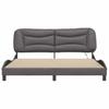 LED Bed Frame without Mattress  Hvar  Gray 180x200 cm