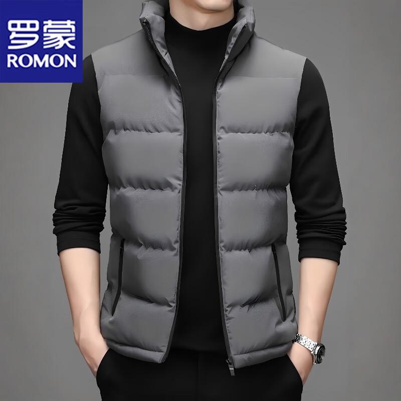 ROMON Men's Spring/Autumn Stand-Collar Casual Vest