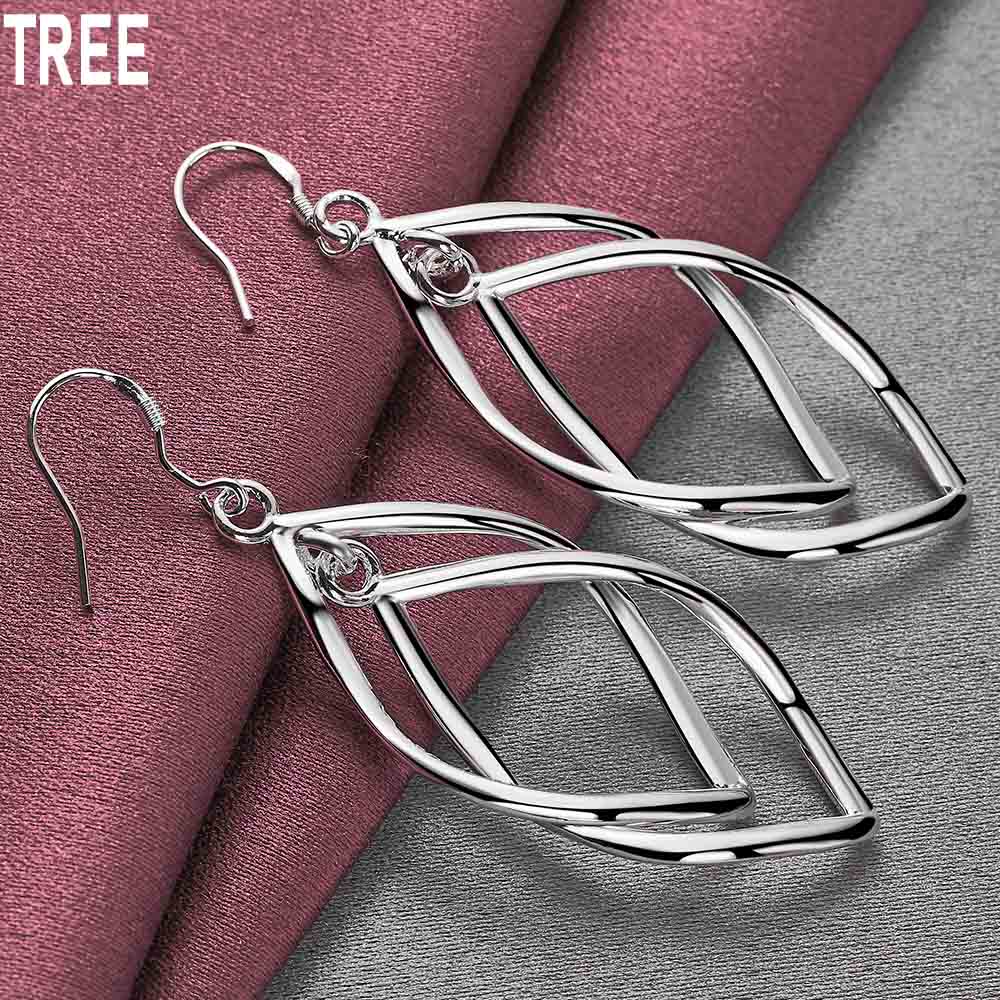 Свадебные серьги с подвеской из стерлингового серебра 925 пробы, модные свадебные украшения