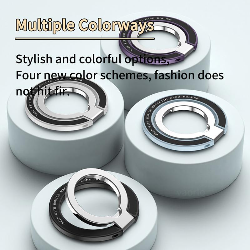 VAORLO Original For Magsafe Magnetic Stand Mini Alloy Portable Foldable Desktop Holder Magnet Finger Ring Bracket For iPhone 12 13 14 Pro