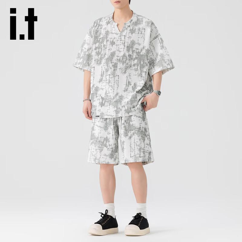 Мужской комплект из двух предметов Izzueit: футболка и шорты tie-dye