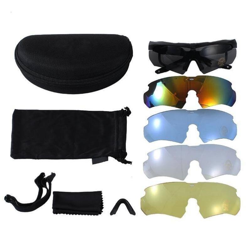 Тактические очки для спорта на открытом воздухе, страйкбола, стрельбы, охотничьих очков, походных очков, уличных солнцезащитных очков с линзами, 5 шт.
