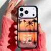 Летний закат на пляже с пальмой Чехол для телефона для iPhone 17 Air 16e 15 14 13 Pro Max Задняя крышка для 12 11 Pro Coque