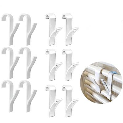 Хранение Кухонные Стеллажи Крючок Одежда Дом и Украшения Прозрачные Зажимы Для Поручней Вешалки Белый Радиатор Полотенце 2/4/6/10 Шт.
