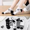 2021 Spring/Summer Zebra Embroidery Women's Boat Socks - Preppy Style, Trendy 3D Heel, Korean-Inspired Short Socks