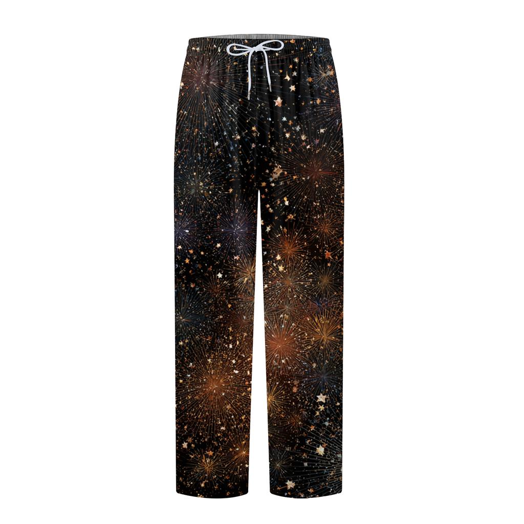 Мужские домашние мягкие пижамные штаны со шнурком и карманами, повседневные спортивные штаны