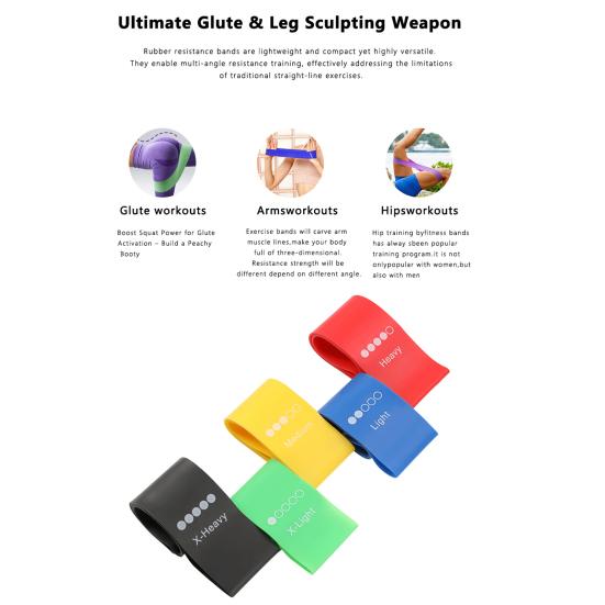 Резинка для ягодиц, для наращивания бедер, эластичная лента для тренировок йоги, для ног и бедер, эластичная лента для упражнений, тренировочная лента для растяжки, оборудование для фитнеса для домашнего спортзала