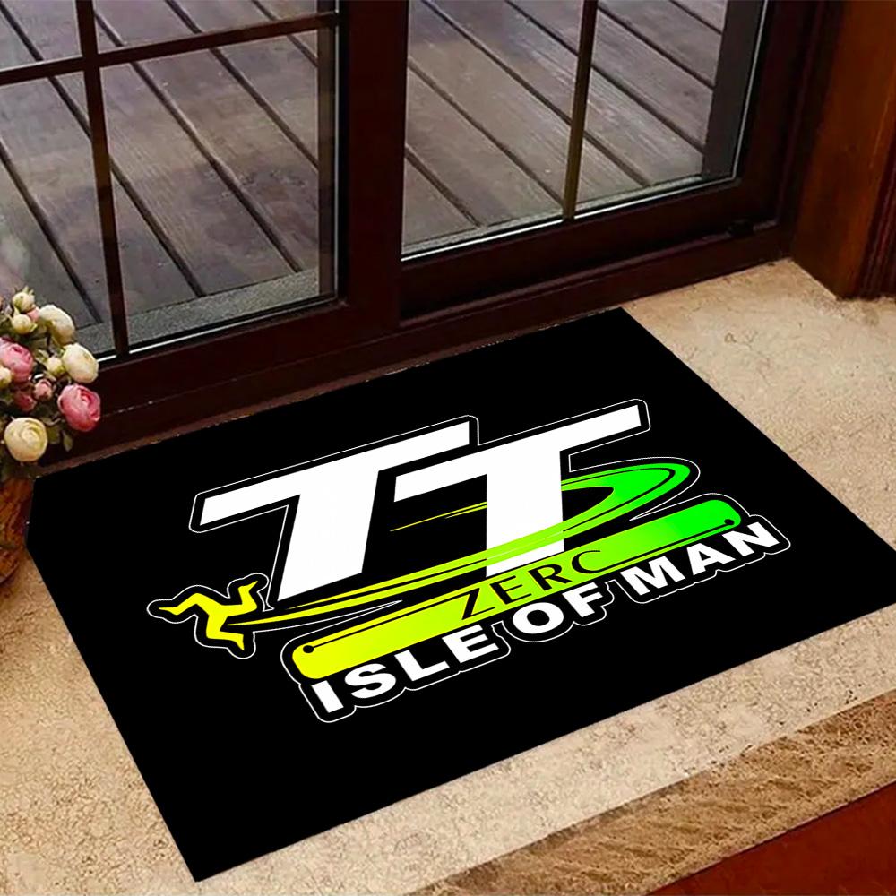 Isle Of Man Tt Race Themed Anti-Slip Rugs - Polyester Home Decor, Suitable for Bedrooms, Living Rooms, Doorways, Studios, and Decorations