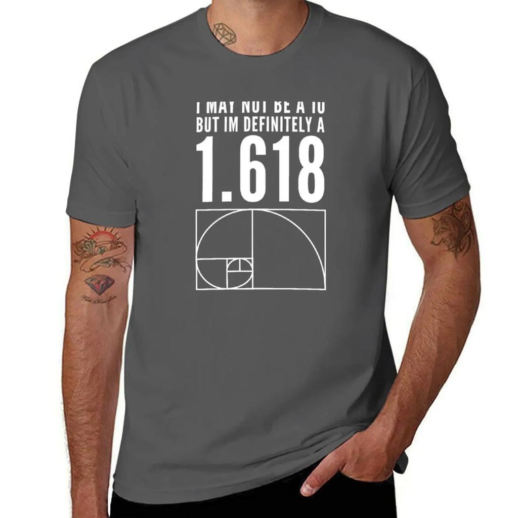 I may not be a 10 but Im definitely a 1618 Golden Ratio Fibonacci sequence Design TShirt quick drying mens white t shirts