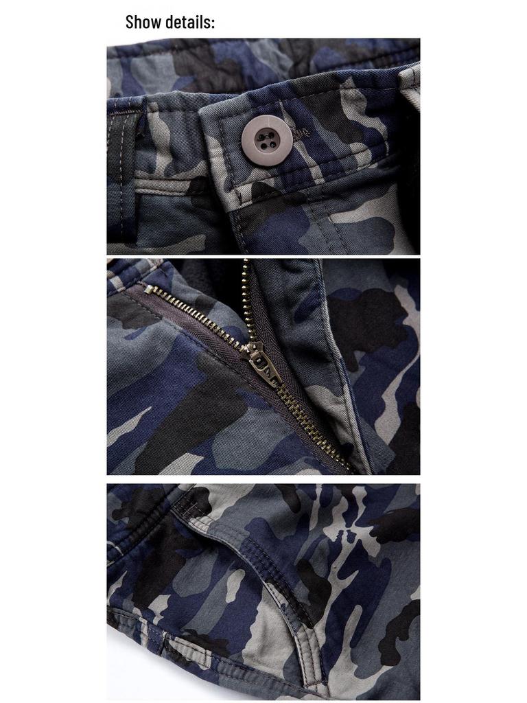 Мужские брюки карго камуфляжной расцветки на флисовой подкладке - Теплые зимние брюки для активного отдыха