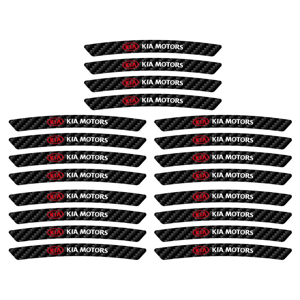 4/8/20PC Car Styling Wheel Hub Rim Decoration Sticker For Kia Sportage Rio Ceed Cadenza Sorento Optima Soul Picanto Forte Cerato