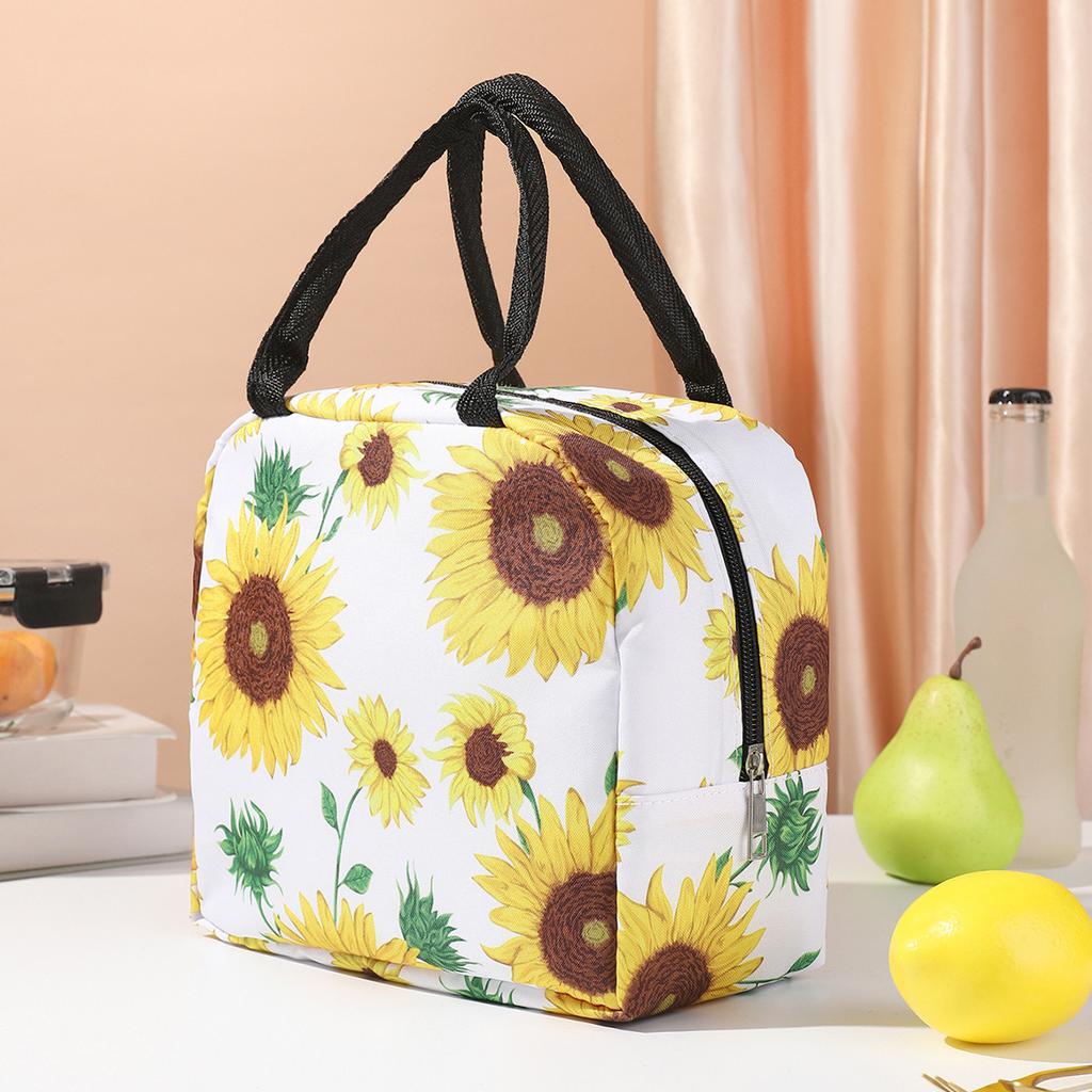 Digital Printed Pattern Insulated Bag Lunch Bag Handheld Aluminum Foil Ice Bag Lunch Storage Bento Bag Fresh-Keeping Bag