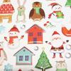 Scène à décorer - Autocollants mousse 3D Animaux de Noël