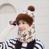 Qiandongge Plush Hat Cycling Autumn and Winter New Windproof and Cold Thickened Warm Integrated Bag Head Ear Protection Super Cute Hat