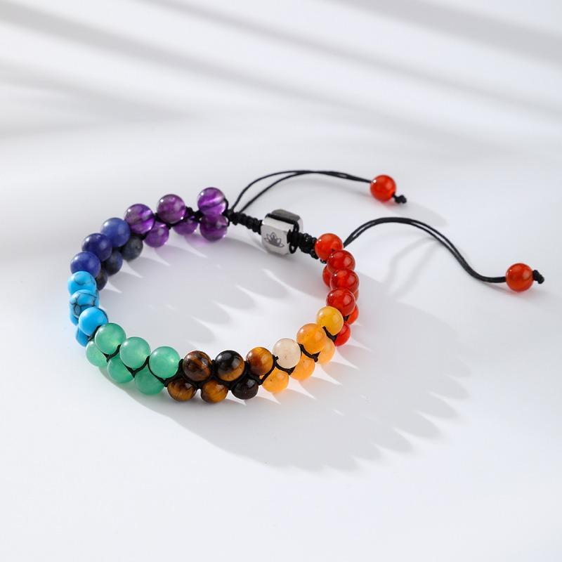 Colorful Natural Agate Bracelet Black Onyx Stone Energy Bracelets Unisex Modern Creative Yoga Meditation Manual Jewelry Spiritual Healing Ornaments