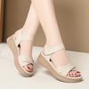 All Match Comfortable Flat Platform Shoes Women Thick Bottom Sandals 2025 Summer Casual Soft Leather Sandals Black