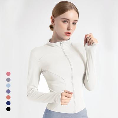 FiveFive S-3XL Женская спортивная куртка, облегающая, с длинными рукавами, пальто для фитнеса, топы для йоги с отверстиями для больших пальцев, спортивная куртка, толстовки для тренировок