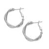 Hoop Earrings Women Fashion Plating Alloy Golden Silver Round Ear Stud Party Jewelry Gift