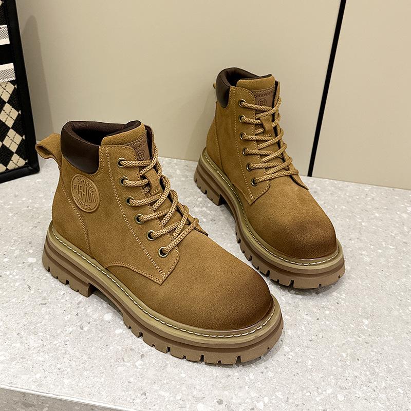 Ботинки женские из натуральной кожи на толстой подошве Мотоциклетная рабочая одежда для отдыха на природе Женские ботильоны Обувь для женщин Zapatos