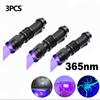 UV Purple Flashlight 365NM/395NM Aluminum Alloy Cash Detector Fluorescence Detection UV Flashlight Scorpion Lamp Purple Lamp