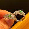 Full Green Yang Green Natural Jadeite Ring, Women'S Opening Is Slightly Inlaid, And The Real Shot Is Fidelity.