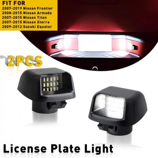 White/Red LED Plate License Fit Light Armada Lamp Nissan Xterra Frontier Titan