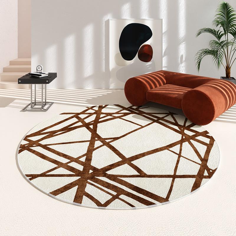 Irregular Carpets for Living Room Home Washable Non-slip Mat Modern Minimalist Bedroom Decor Round Carpet Thicken Lounge Rug