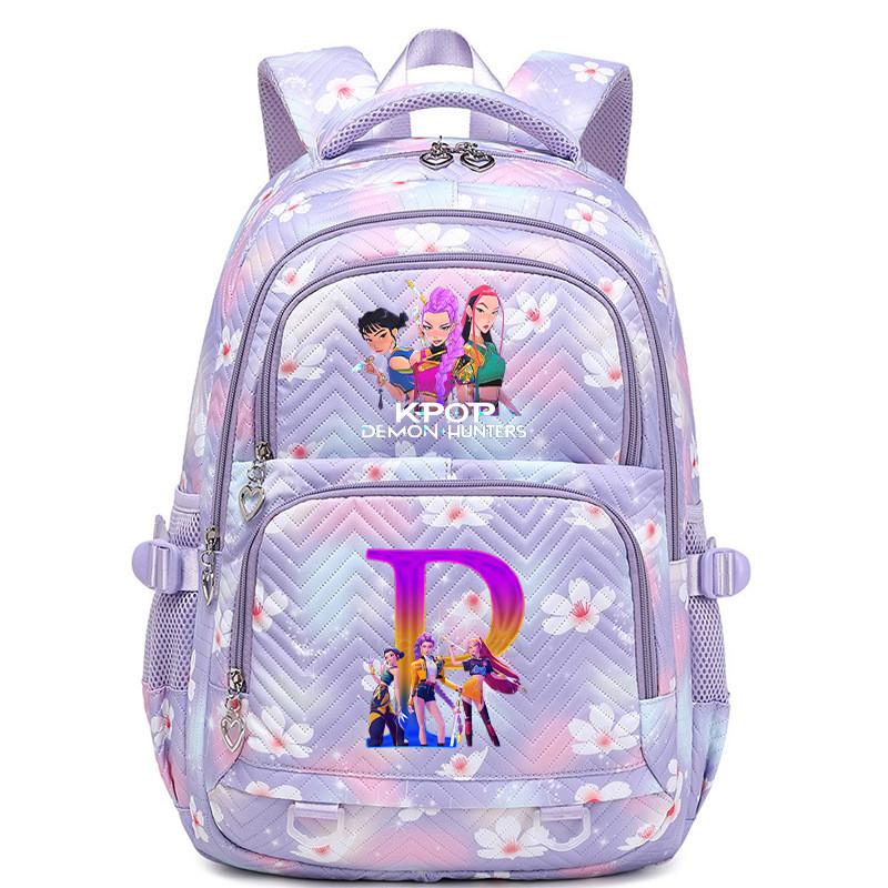 Детский Девочки Kpop Руми Зои Мира Буквы Печатный Студенческий Школьный Рюкзак Водонепроницаемый Рюкзак
