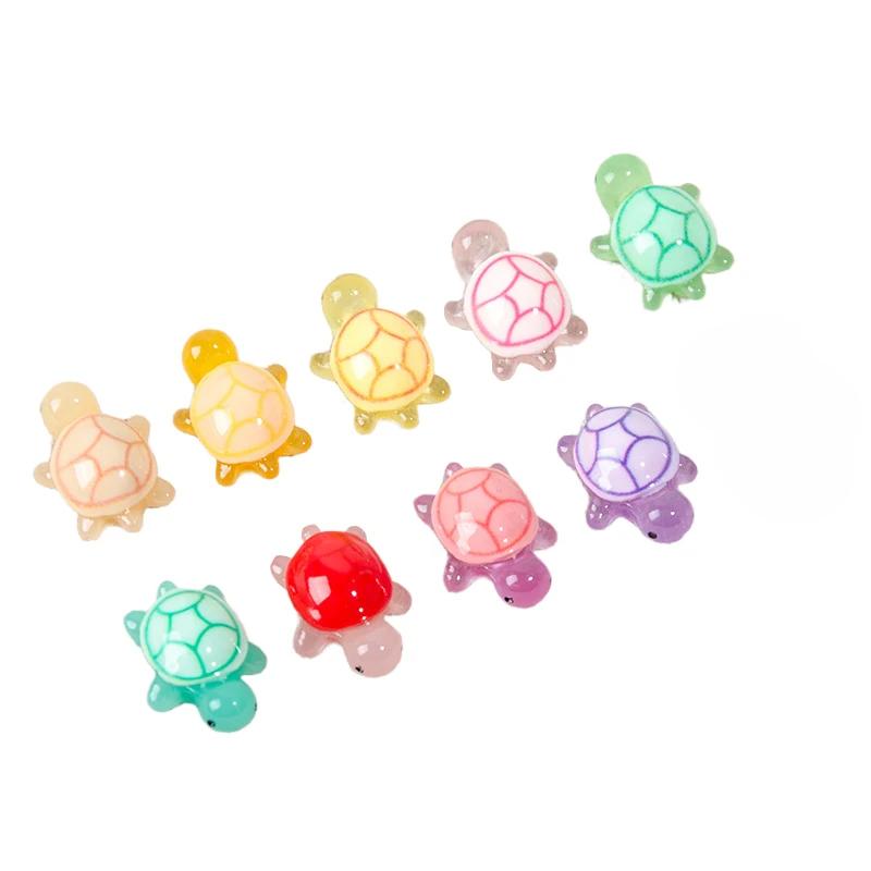 10 шт./набор мини светящаяся черепаха домашний ландшафтный декор смоляные поделки светящаяся черепаха сад аквариум миниатюры украшения украшения