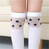 Белые школьные гольфы выше колена с мультяшным дизайном кошки/звезды/сердца/полоски для малышей, детей, учеников, чулки принцессы
