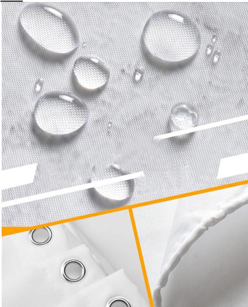 3D Flower Dolphin Bohemian Geometric Print Shower Curtain with Roller Hooks Modern Decorative Elegant Bathroom Curtains 180x180cm