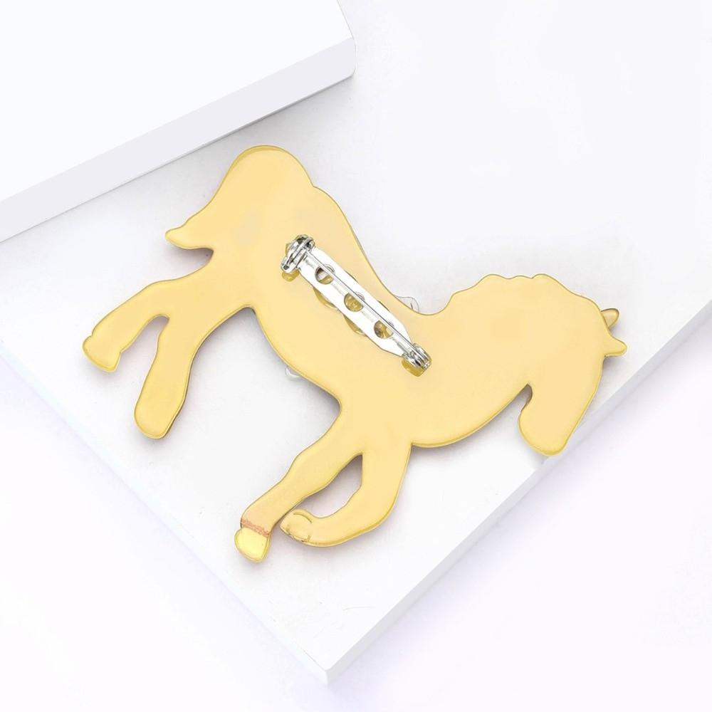Elegant Horse Brooches Personality Pony Badge Pin Animal Zodiac Horse Pins Men Suit Accessories