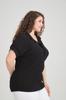 Women's Big Size Blouse Black Shawl Collar Plus Size Blouse