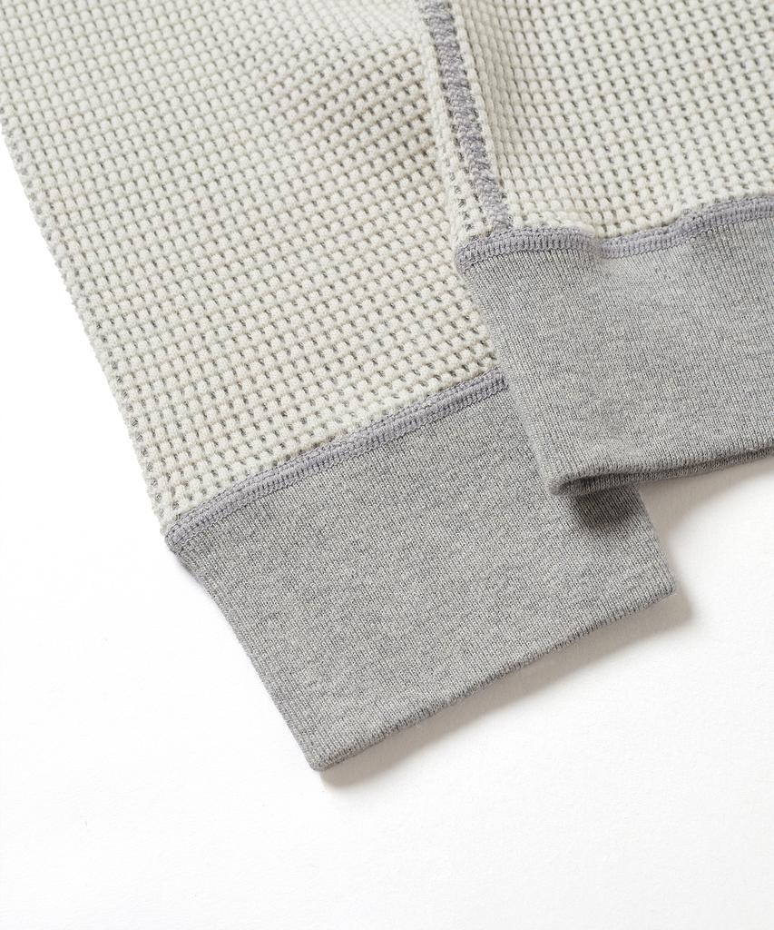 ESFAI Two-Tone Waffle Sweat Shirt (Oatmeal)