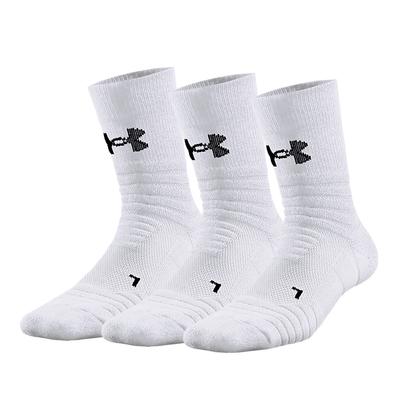 Under Armour Носки унисекс с манжетой, набор, белый, 22610208-100
