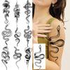1 Sheet Snake Temporary Tattoos For Women Men Arm Leg Forearm Body Adults Rose Fake Flower Tattoo Sticker Waterproof Covers Up