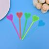 50Pcs Plastic Disposable Forks Stick Food Picks Heart Arrow Dessert Fruit Forks