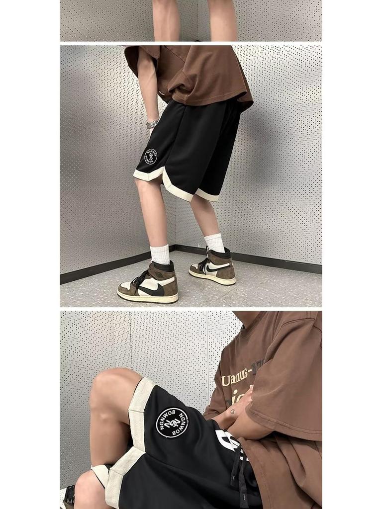 Мужские летние повседневные шорты в стиле ретро-американской моды: Модный, свободный, универсальный баскетбольный стиль