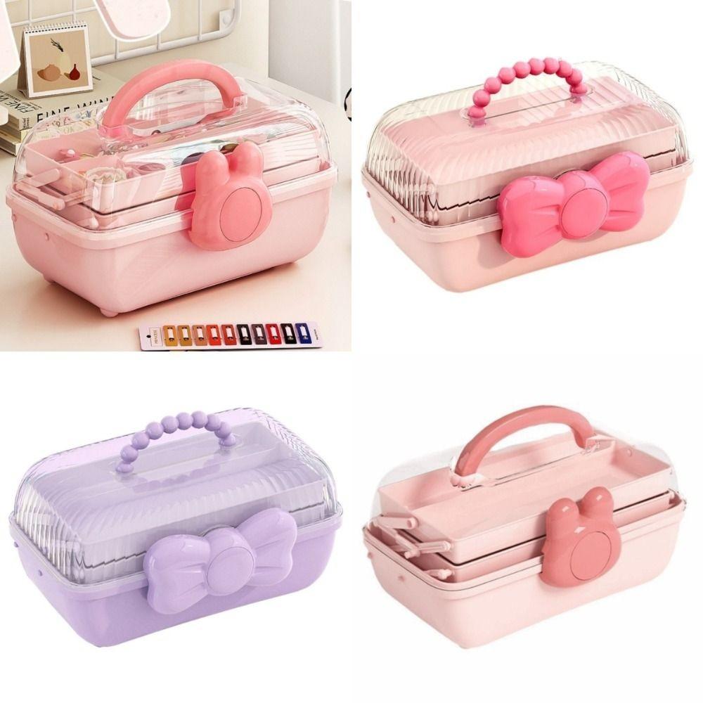 3Layer Jewelry Hair Accessories Storage Box Practical Display Collection Case Workspace Storage