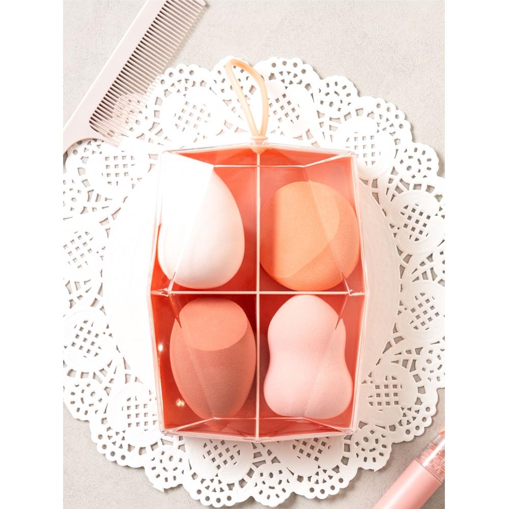 Daiso 4 Piece Puff Set That Gets Bigger When You Eat Water