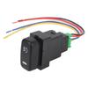 4-контактный кнопочный переключатель 12 В со светодиодной подсветкой для противотуманной фары, ДХО, светодиодной панели