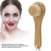 Массажная щетка портативная деревянная мягкая ручная щетка для массажа лица и тела, чистки и ухода
