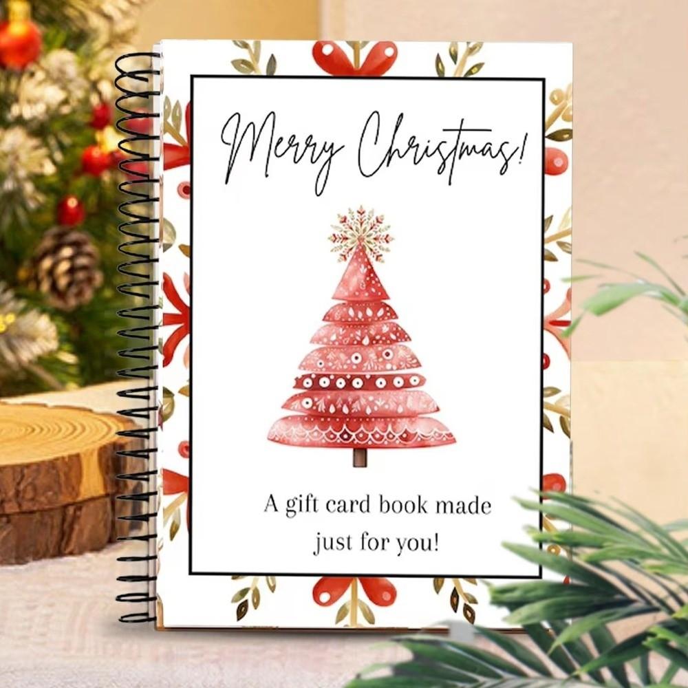 Spiral-Bound Christmas Gift Card Book Festival Christmas Gifts for Teenagers Greeting Cards Holder Greeting Card Organizer